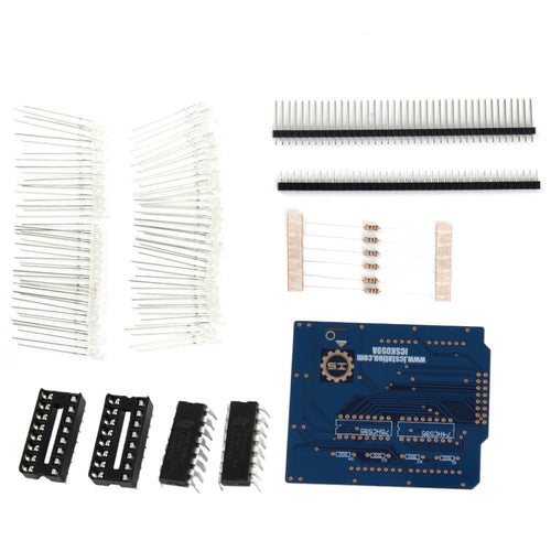 2016 Newest Blue 4X4X4 Light Cube Kit Blue for Arduino uno shield LED Precise DIY Kit