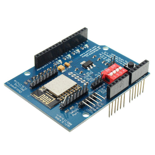 1PC ESP8266 ESP-12E UART WIFI Wireless Shield Module Dial Switch for Arduino Best Price New Electric Board Modules